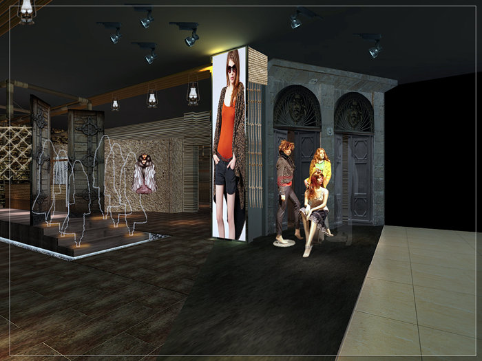 商场服装店效果图