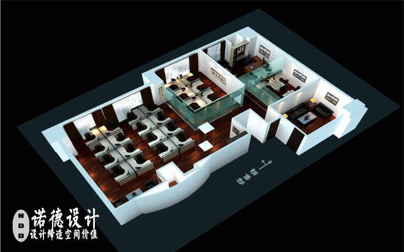 办公室鸟瞰图