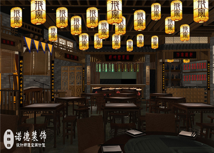 中式特色餐饮装修效果图