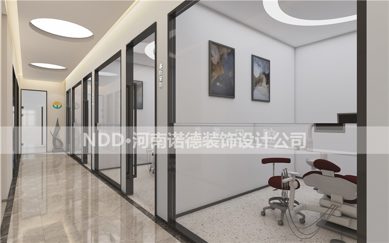 口腔诊所走廊效果图